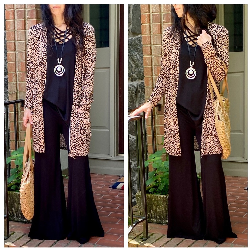 Gorgeous Leopard print open cardigan with pockets - Picture 12 of 13